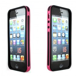 iPhone 5 5S 2 in 1 Bumper (Pink-Black)